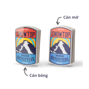 So sánh sticker giấy cán bóng và cán mờ
