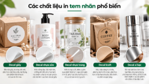 Các chất liệu in tem nhãn phổ biến