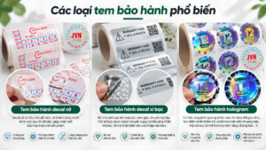 Các loại tem bảo hành phổ biến